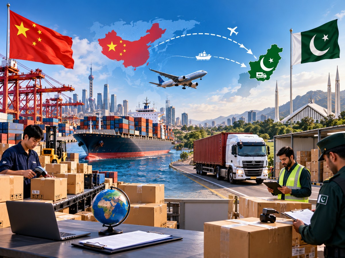 China to Pakistan cargo shipping with air, sea, road, and sourcing logistics